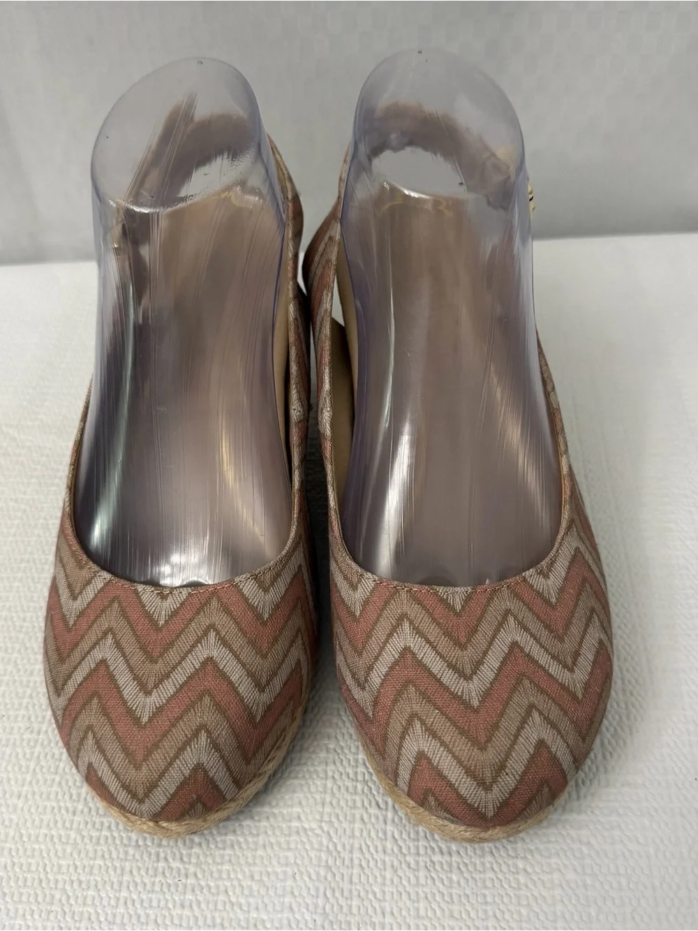 Vionic Coralina Chevron Espadrille Wedge‎ Sandals Womens Size 8